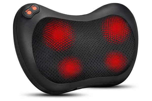 iKristin Back Neck Massager,Shiatsu Massage Pillow with Heat, Deep Tissue Kneading Massager