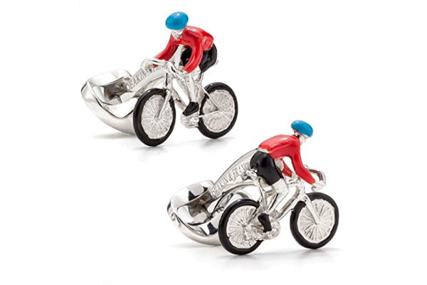 Deakin and Francis Men's Bike Rider Cufflinks - Silver