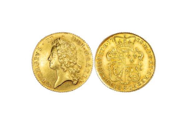 Buy A rare George II Gold Two Guineas Gold Coin from 1738