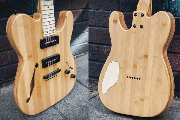 Environmentally friendly made guitar using Moso bamboo