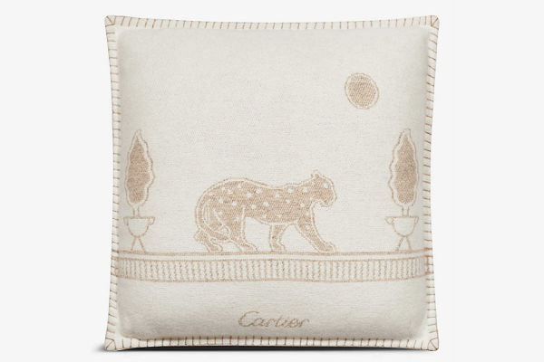 Panthère de Cartier merino wool and cashmere cushion 50cm x 50cm